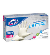Guanti monouso in lattice - tg. M - Logex Professional - scatola 100 pezzi Guanti monouso in lattice - tg. M - Logex Professional - scatola 100 pezzi
