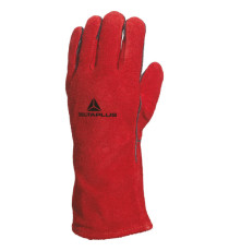 Guanti per saldatori CA515R - pelle crosta di bovino - taglia 10 - rosso - Deltaplus