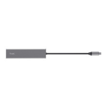 Hub USB-C veloce e lettore di schede - 3 porte - argento - Trust Hub USB-C veloce e lettore di schede - 3 porte - argento - Trust