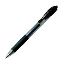 Penna roller gel scatto G-2 - punta 0,7 mm - 12 refill inclusi - nero - Pilot - conf. 12 pezzi