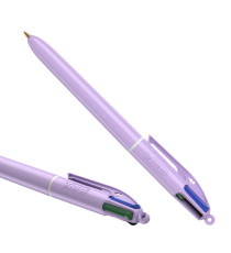 Penna sfera a scatto 4 Colori Pastel - 1.0 mm - Bic - conf. 12 pezzi Penna sfera a scatto 4 Colori Pastel - 1.0 mm - Bic - conf. 12 pezzi