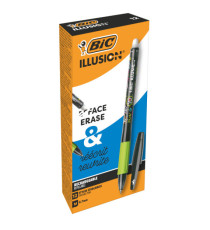 Penna sfera Gelocity Illusion - gel cancellabile - punta 0,7 mm - nero - Bic - conf. 12 pezzi Penna sfera Gelocity Illusion - gel cancellabile - punta 0,7 mm - nero - Bic - conf. 12 pezzi