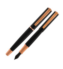 Penna Stilografica Impressa - punta M - nero/rosegold - Monteverde