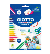 Pennarelli Decor Textile - per tessuto - Giotto - astuccio 12 pennarelli