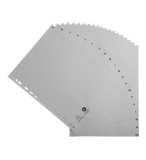 Intercalare alfabetico - PP riciclato - A4 - A-Z - grigio - Exacompta