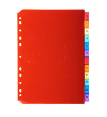 Intercalari neutri - PPL - A4 - trasparente - 12 posizioni - Exacompta