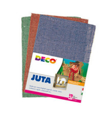 Juta naturale - 20 x 30 cm - colori assortiti - Deco - conf.10 pezzi Juta naturale - 20 x 30 cm - colori assortiti - Deco - conf.10 pezzi