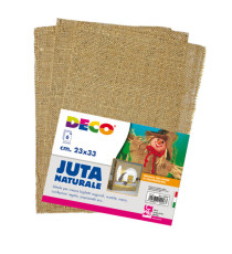 Juta naturale - 23 x 33 cm - Deco - conf. 6 pezzi Juta naturale - 23 x 33 cm - Deco - conf. 6 pezzi