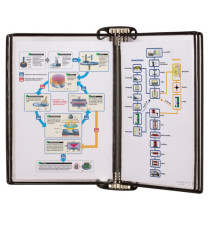 Kit leggio magnetico + 5 buste - A4 - nero - Djois Kit leggio magnetico + 5 buste - A4 - nero - Djois