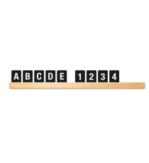 Kit Letter Shelf - mensola porta messaggi Teak + 169 tessere (lettere e numeri) - Securit Kit Letter Shelf - mensola porta messaggi Teak + 169 tessere (lettere e numeri) - Securit