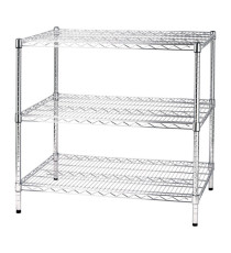 Kit scaffale Archimede - 3 ripiani - 60 x 90 x 90 cm - acciaio cromato - Serena Group Kit scaffale Archimede - 3 ripiani - 60 x 90 x 90 cm - acciaio cromato - Serena Group