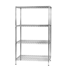 Kit scaffale Archimede - 4 ripiani - 60 x 90 x 160 cm - acciaio cromato - Serena Group Kit scaffale Archimede - 4 ripiani - 60 x 90 x 160 cm - acciaio cromato - Serena Group