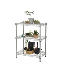 Kit scaffale Archimede Outdoor - 3 ripiani - 36 x 60 x75 cm - acciaio zincato - cromato - Serena Group Kit scaffale Archimede Outdoor - 3 ripiani - 36 x 60 x75 cm - acciaio zincato - cromato - Serena Group
