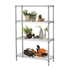 Kit scaffale Archimede Outdoor - 4 ripiani - 36 x 90 x 137 cm - acciaio zincato - cromato - Serena Group Kit scaffale Archimede Outdoor - 4 ripiani - 36 x 90 x 137 cm - acciaio zincato - cromato - Serena Group