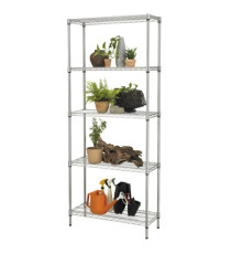 Kit scaffale Archimede Outdoor - 5 ripiani - 36 x 90 x 177 cm - acciaio zincato - cromato - Serena Group Kit scaffale Archimede Outdoor - 5 ripiani - 36 x 90 x 177 cm - acciaio zincato - cromato - Serena Group