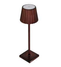 Lampada da tavolo - a led - 10 x 10 x 38 cm - alluminio/pmma - ruggine - King Collection Lampada da tavolo - a led - 10 x 10 x 38 cm - alluminio/pmma - ruggine - King Collection