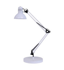 Lampada da tavolo Architect - a fluorescenza - 42 x 39 cm - base diametro 20 cm - 11 W - bianco - Alba