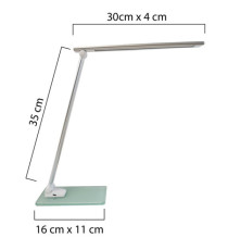 Lampada da tavolo Popy - a led - 6 W - alluminio/vetro - Unilux