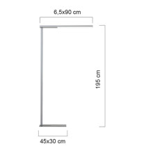Lampada da terra Stratus - a led - 58,8 W - alluminio - Unilux