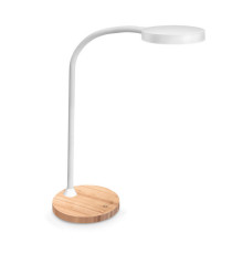 Lampada Flex Desk - a led - con base in legno - bianco - Cep Lampada Flex Desk - a led - con base in legno - bianco - Cep