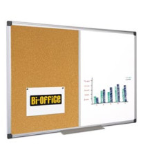 Lavagna combinata - 60 x 90 cm - bianco/ sughero - Bi-Office Lavagna combinata - 60 x 90 cm - bianco/ sughero - Bi-Office
