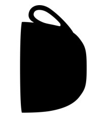 Lavagna da parete Silhouette - 44,5 x 30 cm - forma tazza - nero - Securit Lavagna da parete Silhouette - 44,5 x 30 cm - forma tazza - nero - Securit