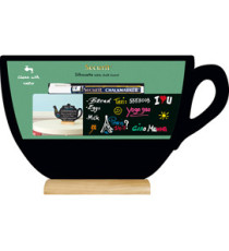Lavagna da tavolo Silhouette - 33,5 x 21,5 cm - forma tazza - nero - Securit Lavagna da tavolo Silhouette - 33,5 x 21,5 cm - forma tazza - nero - Securit