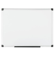 Lavagna magnetica - 100 x 150 cm - superficie in acciao laccato - cornice in alluminio - bianco - Starline