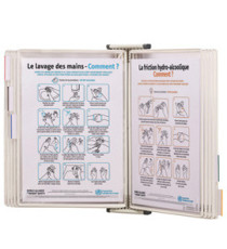 Leggio antibatterico - da muro - 10 buste - A4 - bianco - Djois Leggio antibatterico - da muro - 10 buste - A4 - bianco - Djois