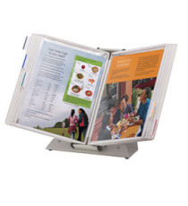 Leggio antibatterico - da tavolo - 10 buste - A4 - bianco - Djois Leggio antibatterico - da tavolo - 10 buste - A4 - bianco - Djois