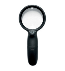 Lente di ingrandimento 1137 - diametro 7,5 cm - con led - nero - Lebez