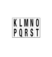 Lettere adesive da K a T - in PVC - 56 x 99 mm - 10 et/fg - 1 foglio - nero/bianco Lettere adesive da K a T - in PVC - 56 x 99 mm - 10 et/fg - 1 foglio - nero/bianco
