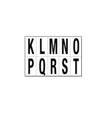 Lettere adesive da K a T - in PVC - 56 x 99 mm - 10 et/fg - 1 foglio - nero/bianco Lettere adesive da K a T - in PVC - 56 x 99 mm - 10 et/fg - 1 foglio - nero/bianco