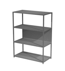 Libreria 4 ripiani Modular - 90 x 44 x 122 cm - struttura metal antracite - antracite