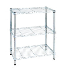 Libreria Archimede Light - 3 ripiani - acciaio cromato - 36x60x75 cm - Serena Group