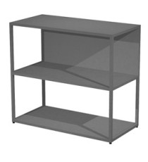 Libreria bassa a giorno Essence - 90 x 44 x 80 cm - Antracite/antracite