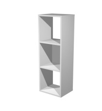 Libreria casellario Rainbow - 3 caselle - 35,9 x 29,2 x 103,9 cm - grigio alluminio