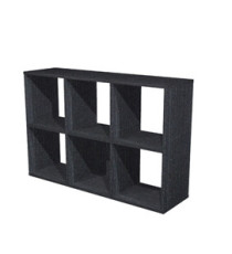 Libreria casellario Rainbow - 6 caselle - 104,1 x 29,2 x 69,8 cm - nero venato