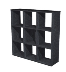 Libreria casellario Rainbow - 9 caselle - 104,1x29,2x103,9 cm - nero venato