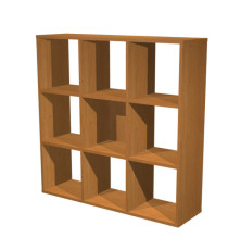 Libreria casellario Rainbow - 9 caselle - 104,1x29,2x103,9 cm - noce chiaro