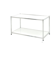 Libreria Easy System - 2 ripiani - acciaio cromato - 80x40x40,5 cm - bianco - Serena Group