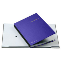 Libro firma - 14 intercalari - 24x34 cm - blu - Fraschini Libro firma - 14 intercalari - 24x34 cm - blu - Fraschini