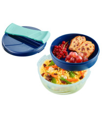 Lunch Bowl Origins - 3 scompartimenti - 19,5 x 18,5 x 9,2 cm - 1,4 L - blu - Maped Lunch Bowl Origins - 3 scompartimenti - 19,5 x 18,5 x 9,2 cm - 1,4 L - blu - Maped