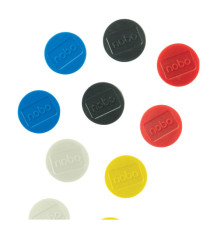 Magneti - diametro 3,2 cm - colori assortiti - Nobo - conf. 10 pezzi Magneti - diametro 3,2 cm - colori assortiti - Nobo - conf. 10 pezzi