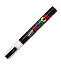 Marcatore a base d'acqua Uni Posca PC3M  - punta fine da 0,9mm a 1,3mm - bianco - Uni Mitsubishi