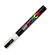 Marcatore a base d'acqua Uni Posca PC3M  - punta fine da 0,9mm a 1,3mm - bianco - Uni Mitsubishi Marcatore a base d'acqua Uni Posca PC3M  - punta fine da 0,9mm a 1,3mm - bianco - Uni Mitsubishi