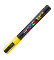 Marcatore a base d'acqua Uni Posca PC3M  - punta fine da 0,9mm a 1,3mm - giallo - Uni Mitsubishi Marcatore a base d'acqua Uni Posca PC3M  - punta fine da 0,9mm a 1,3mm - giallo - Uni Mitsubishi