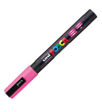 Marcatore a base d'acqua Uni Posca PC3M  - punta fine da 0,9mm a 1,3mm - rosa - Uni Mitsubishi Marcatore a base d'acqua Uni Posca PC3M  - punta fine da 0,9mm a 1,3mm - rosa - Uni Mitsubishi