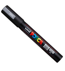 Marcatore a base d'acqua Uni Posca PC5M  - punta  tonda media da 1,8mm a 2,5mm - argento - Uni Mitsubishi Marcatore a base d'acqua Uni Posca PC5M  - punta  tonda media da 1,8mm a 2,5mm - argento - Uni Mitsubishi