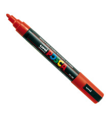 Marcatore a base d'acqua Uni Posca PC5M  - punta  tonda media da 1,8mm a 2,5mm - rosso - Uni Mitsubishi